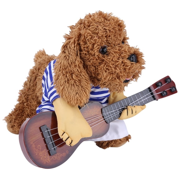 Ropa divertida para perros y gatos Bling Bling vestido de guitarrista M