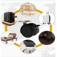 thumbnail image 4 of Ruedas para muebles de doble rueda (paquete de 6), ruedas de nailon giratorias de 50 mm y 360 °, con frenos, ruedas giratorias universales resistentes sin marcar, con rodillos de placa fija, 4 of 5