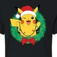 thumbnail image 3 of Pokémon - Pikachu Lights Wreath - Juniors Cropped Cotton Blend T-Shirt, 3 of 5