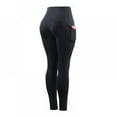 thumbnail image 2 of 2021 Pantalon de Yoga de Sport Taille Haute pour Femmes Séchage Rapide Respirant Extensible Compression Pantalon Court Bleu#01, 2 of 7