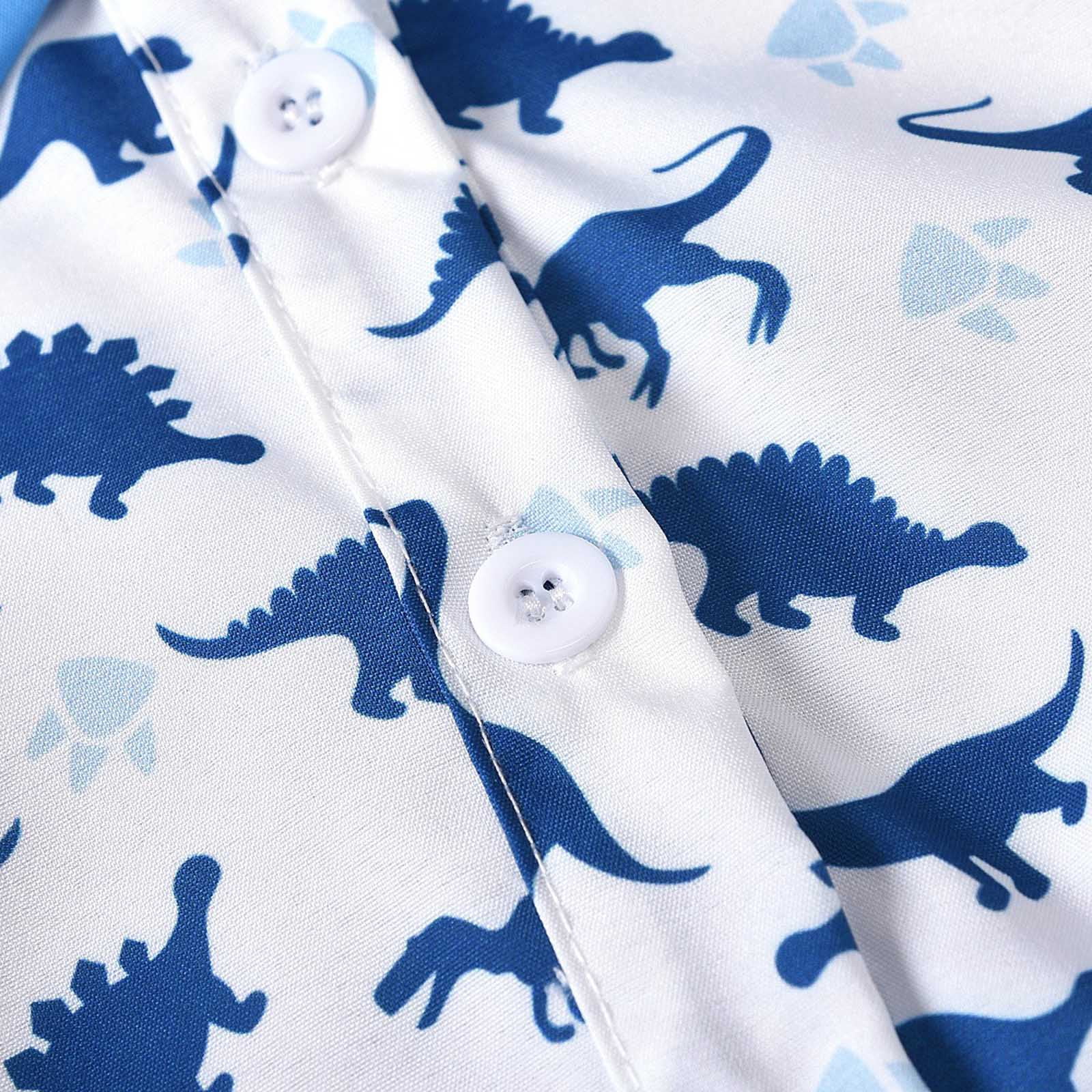 Wxirdiow Baby Boy Suit Baby Boy Clothes Suits Summer Short Sleeve Dress Shirt+Vest+Tie+Pants Infant Boy Wedding Christening Outfits Set Blue Size,9-12 Months