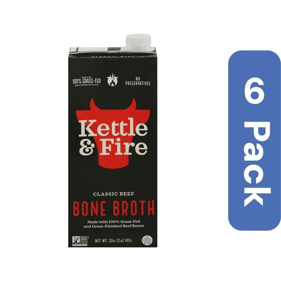 Kettle & Fire Classic Chicken Bone Broth, Shelf-Stable, 32 oz