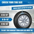 thumbnail image 6 of 16" Universal Wheel Rims Cover,Hubcaps Fits Toyota Chevrolet Honda Mazda Dodge Ford,Snap on Car Truck SUV,PP,Lacquer(Set of 4), 6 of 7