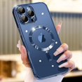 thumbnail image 1 of New Magsafe Clear Magnetic Case For iPhone 15 14 13 12 11 Pro Max Plus Plating Silicone Dust-Proof Net Shockproof Protect Cover, 1 of 7