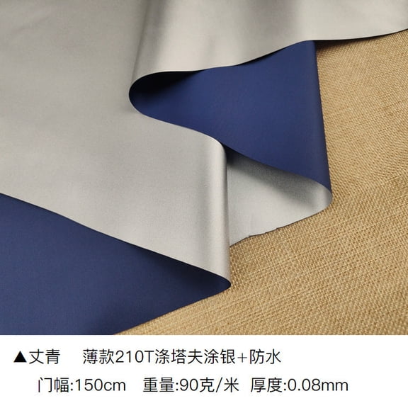 ERDOUY 39x59 Inch Silver Coated Waterproof Fabric, Lightweight Blackout Sunshade Material for Outdoor Sun & Dust Protection, Ideal for Tents & Umbrellas,Dark Blue