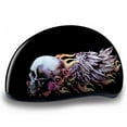 thumbnail image 4 of Daytona Helmets D6-SKW ‘Skull Cap’ with Skull Wings Half Face Helmet Black, 4 of 8