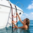 thumbnail image 5 of Boat Rope Ladder, EEEkit 3 Step Marine Boarding Ladder with Hooks, Portable Dock Rope Ladder for Boat, Kayak, Yacht, 5 of 7