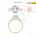 thumbnail image 5 of ANGARA Natural Classic Oval 2.2 ct Aquamarine Criss-Cross Cocktail Ring in 14K Yellow Gold for Women (Size-10x8mm) | March Birthstone, Anniversary, Jewelry Gift for Women | Natural Aquamarine Ring, 5 of 10