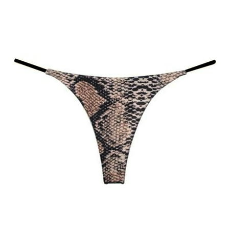 ClearancePlus Size Thong For Women Cotton Women s Panty Women s G-Strings Stretch T-back Tangas Low-waist Hipster Printing Sexy Women s Thong Underwear Underpant