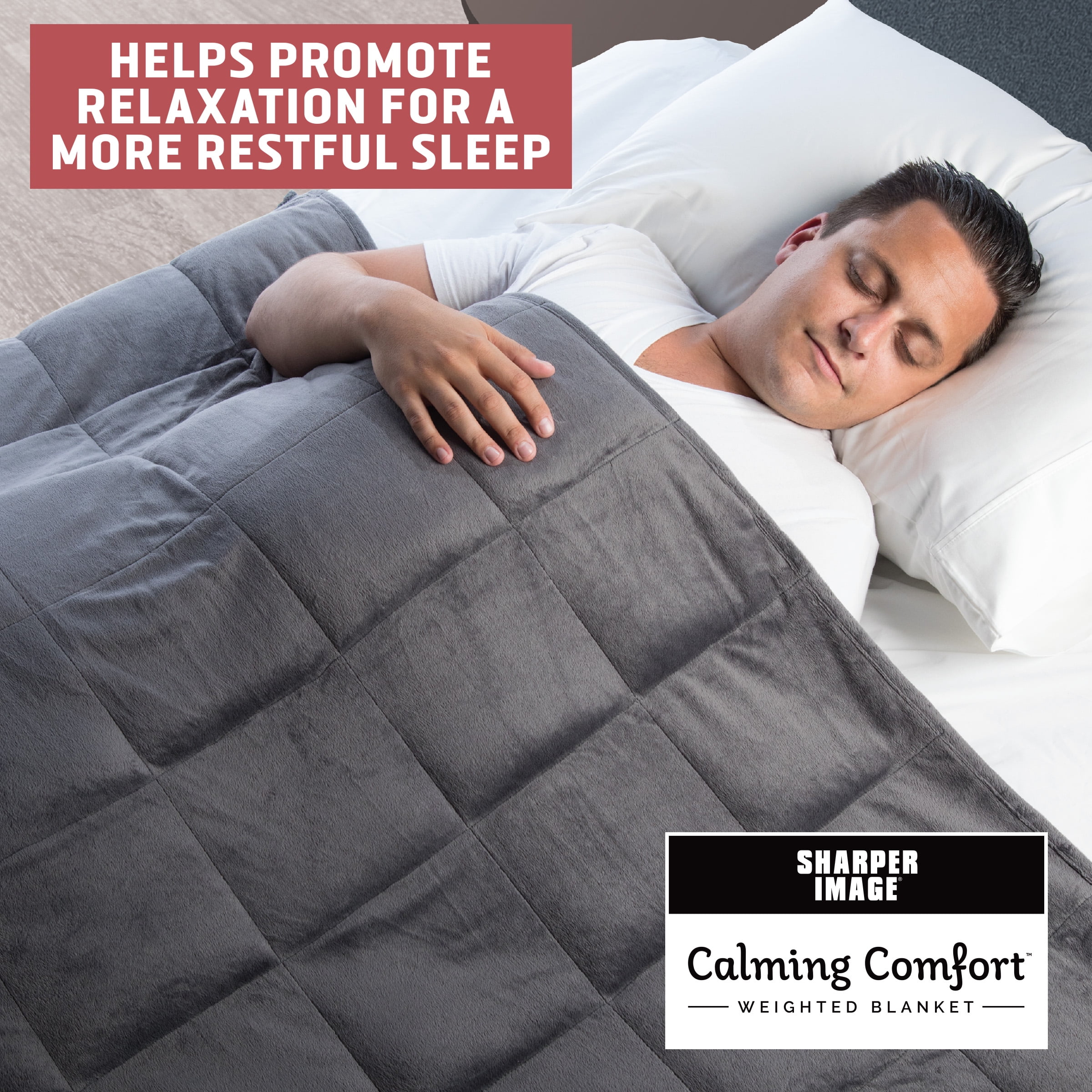 Calming Comfort Weighted Blanket By The Sharper Image