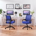 thumbnail image 2 of Sillas de Oficina Yaheetech 2 Unidades Ajustables con Malla Azul, 2 of 9