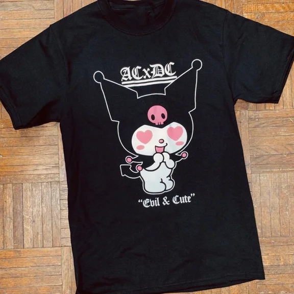 RARE Kuromi Evil Cute T-shirt Size S-5XL