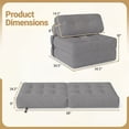 thumbnail image 4 of Giantex Convertible Folding Sofa Bed, Fold Out Sleeper Chair, Floor Sofa for Bedroom, Gray, 4 of 9