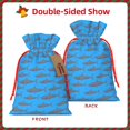 thumbnail image 2 of Fuzoiu Cute Shark Print Christmas Gift Bag,Burlap Gift Bag with Drawstring Closure & Hang Tag,Perfect for Holidays, Birthdays, and Special Occasions-Medium, 2 of 7