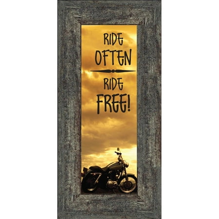 Ridge Frame Ride Often and Ride Free, Motorcycle Gifts for Men, Classical Motorcycle Photo Frame, 6x12 7863 ()