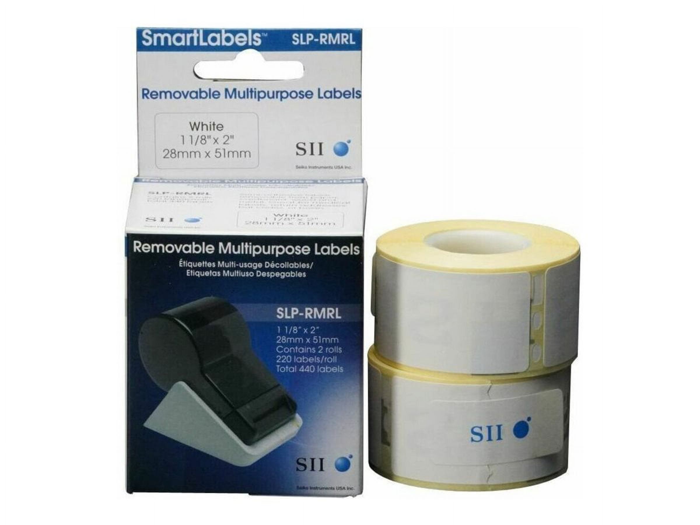 Seiko Compatible LV-SLP-RMRL Removable Multipurpose Labels 1-18 x 2 -  Walmart.com