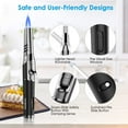 thumbnail image 3 of Lighter, Rotatable Multipurpose Torch Lighters Adjustable Butane Lighter Jet Flame Portable Refillable for Grill BBQ Candle Camping [Gas Not Include], 3 of 7