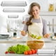 thumbnail image 1 of Bandeja de plástico transparente para almacenar | Bandeja de fruta para servir multiusos | Bandeja apilable para barbacoa de fondue tipo barbacoa de picnic | Diseño duradero engrosado | 1 paquete, 1 of 7