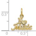 thumbnail image 2 of Pendentif Collier J'aime la Musique en Or Jaune 10k, 2 of 6