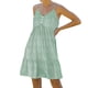 thumbnail image 4 of Moda mujer verano casual plisado sin espalda con cuello en v espagueti estampado floral camis vestido Fridja  hjkh5835, 4 of 8