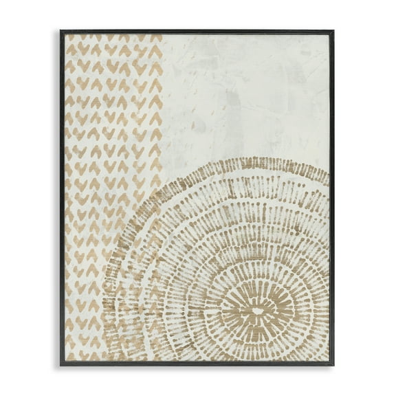 Stupell Industries Boho Fractal Patterns Abstract Painting Black Framed Art Print Wall Art, 11 x 14