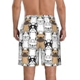 thumbnail image 3 of Yiaed French Bulldog 2 Print Men's Swim Trunks with Lining Quick Dry Sports Shorts Beach Shorts Boardshorts-Small, 3 of 5