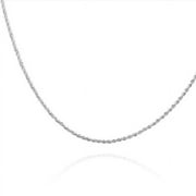 2mm Diamond Cut Silver Rope Chain 16-24 inches for Women or Men Every Day Wear - 18 Inch