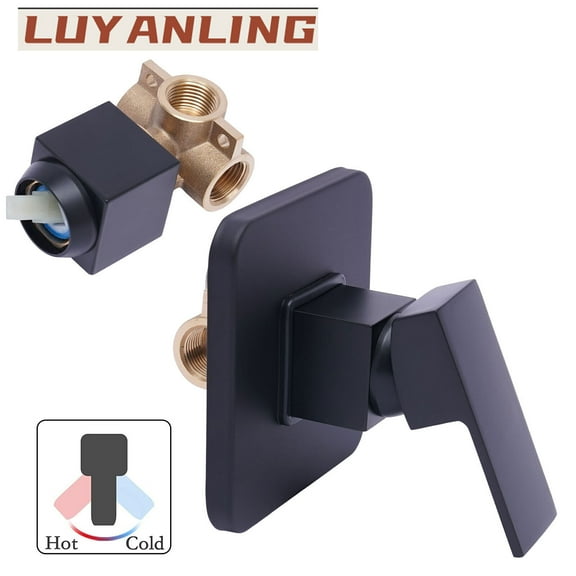 Shower Valves Copper Faucet Shower Rough-in Valve Bathroom Trim Kit Wall Mounted