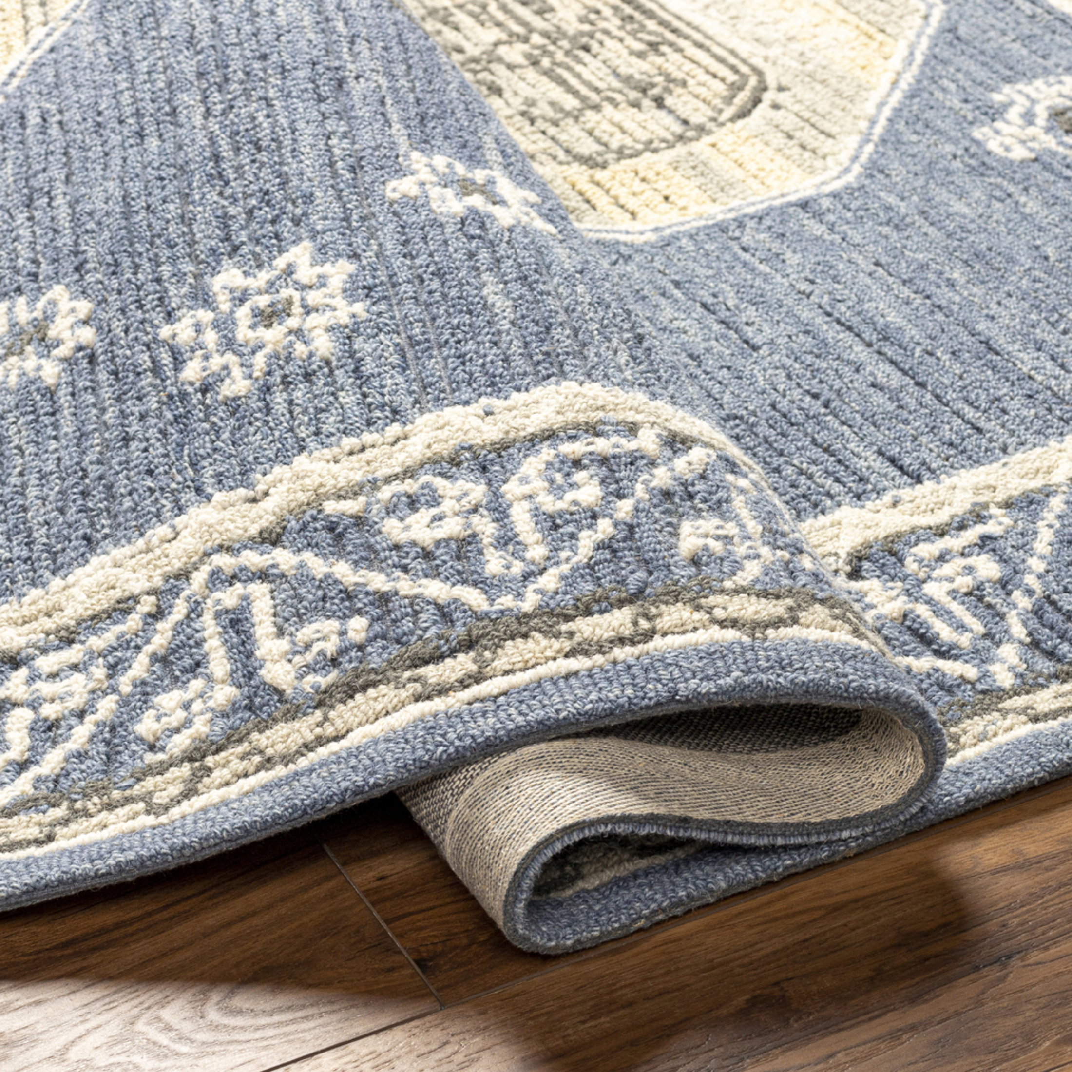 Livabliss Wool Rugs for Living Room, 2x3 Addyson Traditional Medium Gray Area Rug, Bedroom Dining Room Home Decor Handmade Carpet (2' x 3')