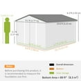 thumbnail image 3 of Outsunny 9' x 11' Garden Storage Shed with Foundation Kit, Metal Tool Storage House with Double Doors for Outdoor Patio Yard, Dark Grey, 3 of 10