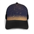 thumbnail image 3 of Yiaed Gold Black Glitter Print Baseball Cap Dad Hat Polo Style Plain Blank Adjustable Size, 3 of 5
