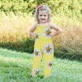 thumbnail image 3 of Odeerbi 1-6 Years Toddler Girls Summer Jumpsuit Daisy Camisole Romper Casual Breathable Comfortable Overalls Strap Bib Overall Pants Playsuit, 3 of 5