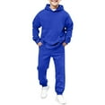 thumbnail image 5 of GiLiling Kids Tracksuit Outfit, 2-Piece Boys Girls Sweatsuit, Hooded Sweatshirt and Jogger Sweatpants Athletic Clothing Set with Pocket (Blue, 2-3 Years), 5 of 6