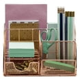 thumbnail image 3 of Sorbus Rose Gold Desk Organizer: Pen Holder, Mail Caddy, with Drawer for Office or Home, 3 of 7