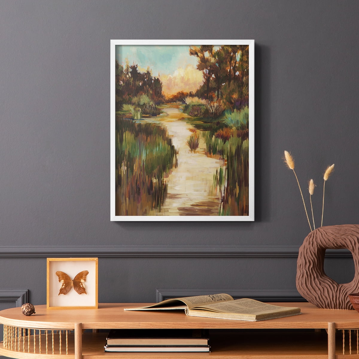 Well Worn Path Framed Print in White Solid Wood 8 x 10 Framed Print
