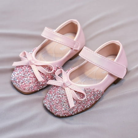 

〖Roliyen〗Girls Water Shoes First Rubber Shoes Flat Sole Princess Baby Bowknot Girls Dress Mary Baby Shoes