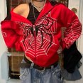 thumbnail image 1 of Y2k Spider-Man sudaderas con capucha mujer gótico negro Reiß verschluss übergroße sudaderas Mann weibliche Retro Harajuku Kapuzen jacken Streetwear, 1 of 5