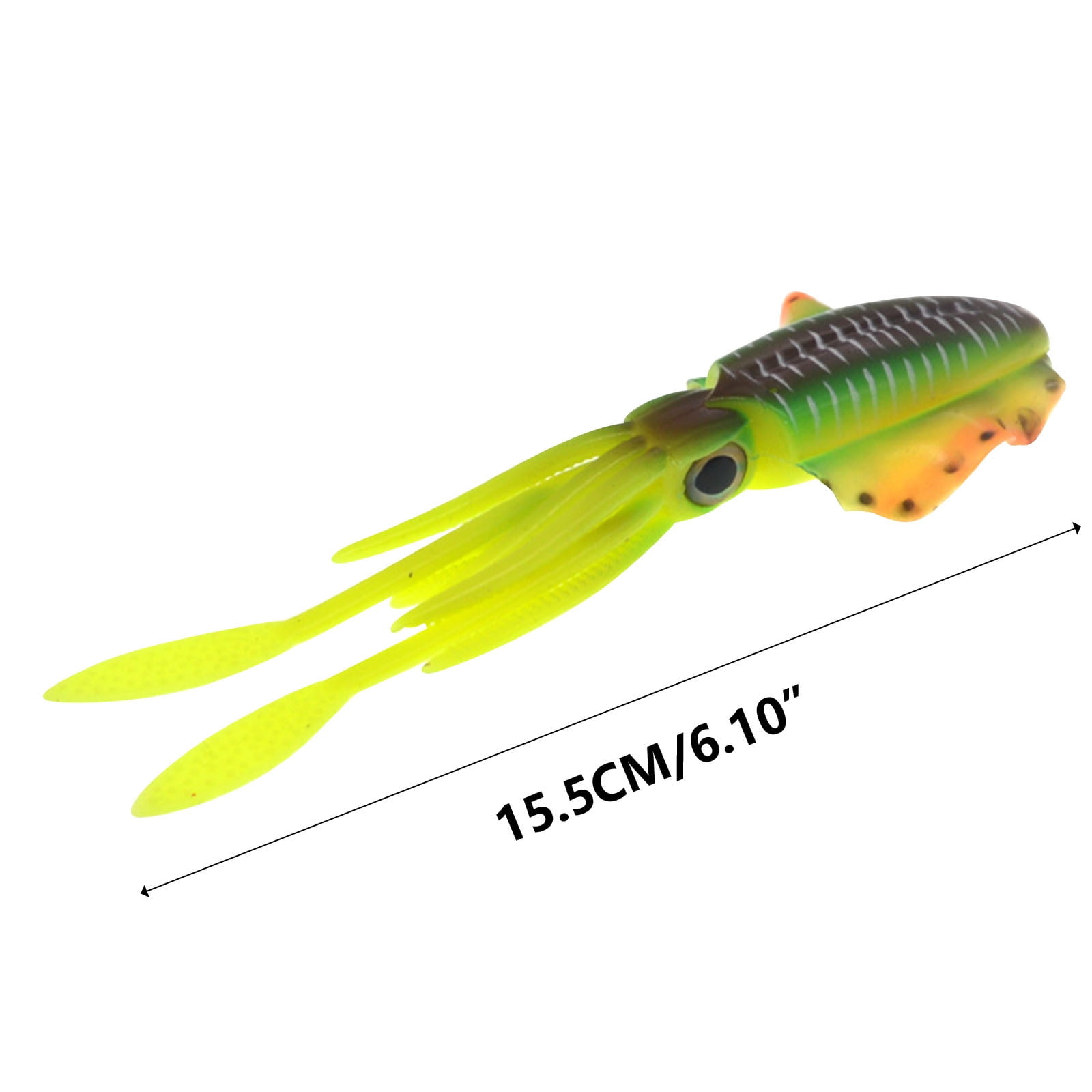 Buy 5pcs 8g 10cm Saltwater White Fishing Lure Squid Octopus Skirts Lures Tackle Glow Luminous Bait Fishing