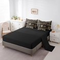 thumbnail image 3 of Erosebridal Boho Bohemian Bedding Queen Size,Black Brown Comforter Sets with Sheets,Microfiber Reversible Bedding Sets Queen Size,Aztec Decor,7 Pieces, 3 of 5