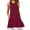 Wine, variant on Sleeveless Dress, Women's Summer Mini Dress in Solid Color, Casual Round-Neck Pullover for Daily Wear
