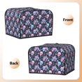 thumbnail image 2 of KLL cool Skull flower Print 4 Slice Toaster Dust Covers Kitchen Small Appliance Cover with 2 Pockets,Can hold Jam Spreader Knife & Toaster Tongs (12.4 x 10.6 x 8.2), 2 of 6