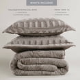 thumbnail image 3 of Luxury Gray Faux Fur Bedding Set King/Cal King Modern Comfort for Home, 3 of 12