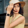 thumbnail image 3 of ZYX Floral Engraved Silicone Band for Apple Watch, Women's Cute Flower Sport Strap, Milk Tea Brown, 38mm/40mm/41mm/42mm(Series 10 11), 3 of 5