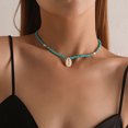 thumbnail image 2 of Collier Ras du Cou Perlé Fait Main Bohème Collier Ajustable Coloré Coquillage Surfeur Colliers Plage Pooka Boho Tendance Collier Été Mode Collier Initiale Perle Collier Packs de Colliers Y Collier pour, 2 of 4