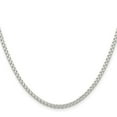 thumbnail image 2 of 925 Sterling Silver Rhodium Plated 2.6mm Round Box Chain Necklace 18 Inch Chain Necklace for Women and Men, 2 of 2