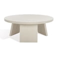 thumbnail image 2 of Safavieh Durable Round Wood Coffee Table, White Wash, 2 of 11