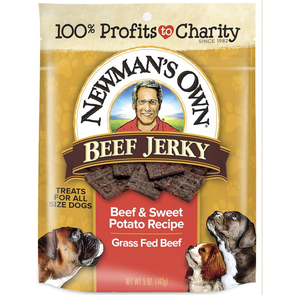 Newman's Own Organics Dog Treats Jerky Treats, Beef & Sweet Potato Beef