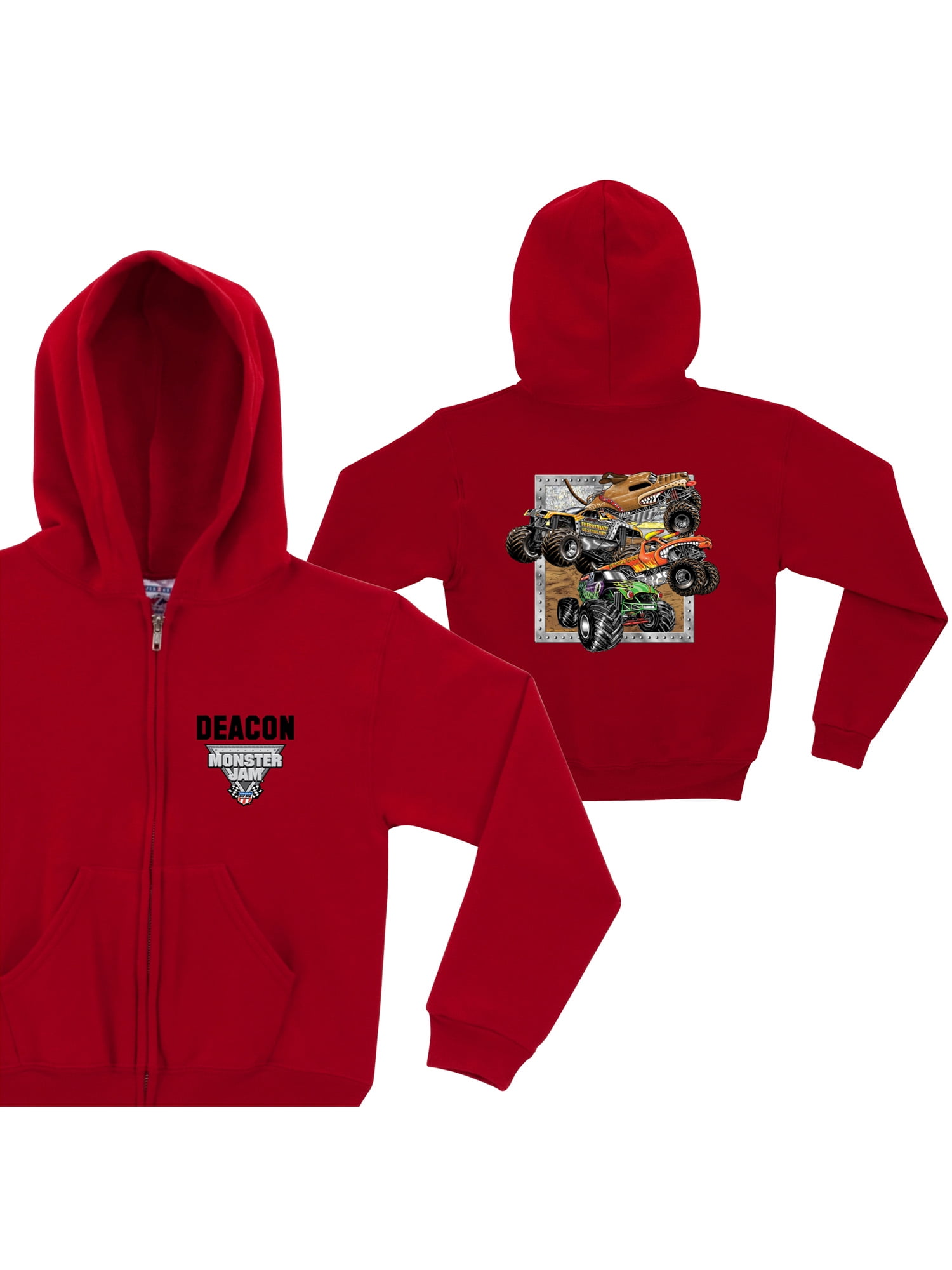 toddler boy red zip up hoodie
