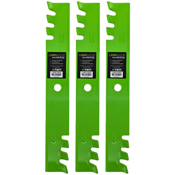 LawnRAZOR Blade for Cub Cadet 50 inch 01010168-X Toothed 3 Pack 810-CBL2464D