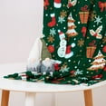 thumbnail image 4 of Yiwa Christmas Short Curtains Snowman and Xmas Tree Print Kitchen Curtain Panels for Bedroom, Set of 2, 26" W x 45" L, Green, 4 of 7